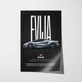 Evija Car Poster