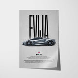 Evija Car Poster