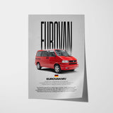 EuroVan MV Car Poster