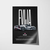 Evija Car Poster