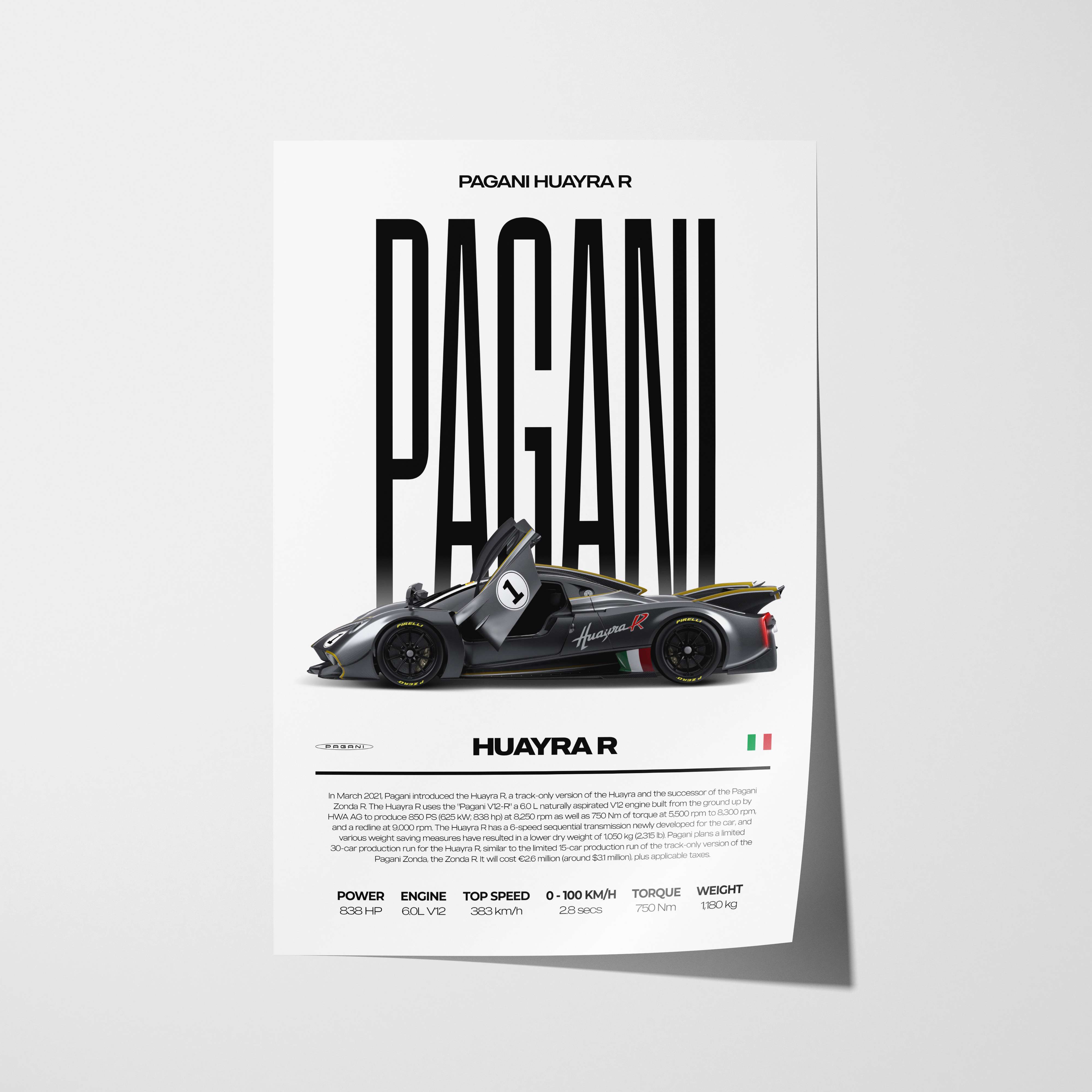 Pagani Huayra R Poster