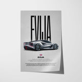 Evija Car Poster