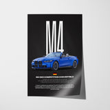 M4 Competition Convertible Car Poster
