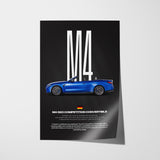 M4 Competition Convertible Car Poster