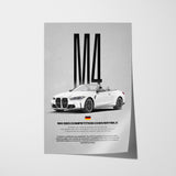 M4 Competition Convertible Car Poster
