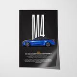 M4 Competition Convertible Car Poster
