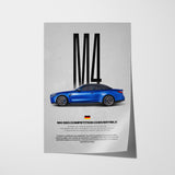 M4 Competition Convertible Car Poster