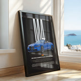 M4 Competition Convertible Car Poster