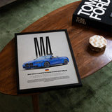 M4 Competition Convertible Car Poster