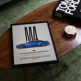 M4 Competition Convertible Car Poster
