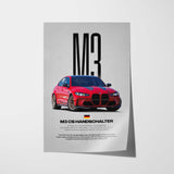 M3 CS Handschalter Car Poster