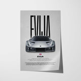 Evija Car Poster