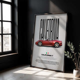California T Car Poster