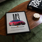 M3 CS Handschalter Car Poster