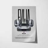 Evija Car Poster