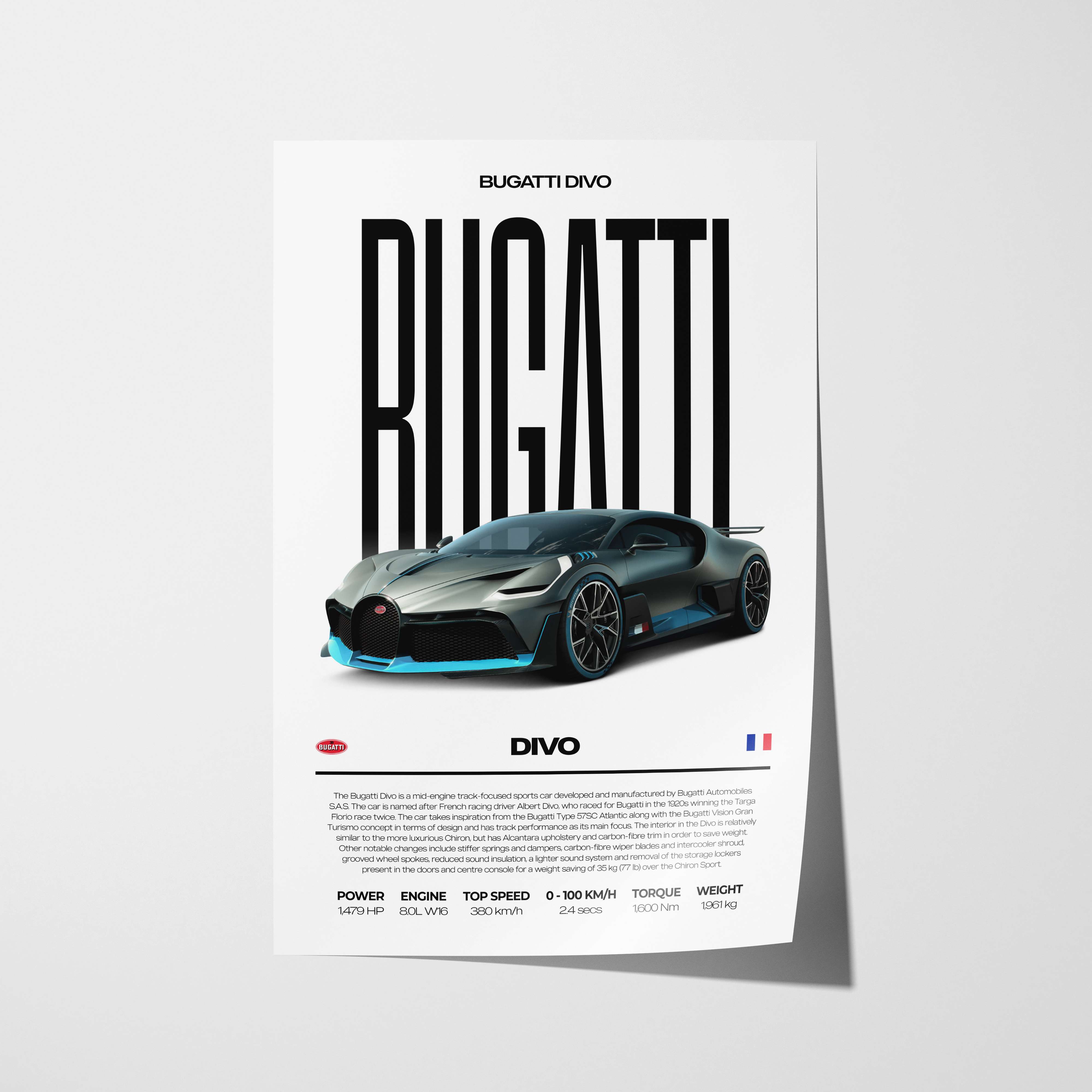 Bugatti Divo Poster