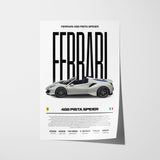 Ferrari 488 Pista Spider Poster