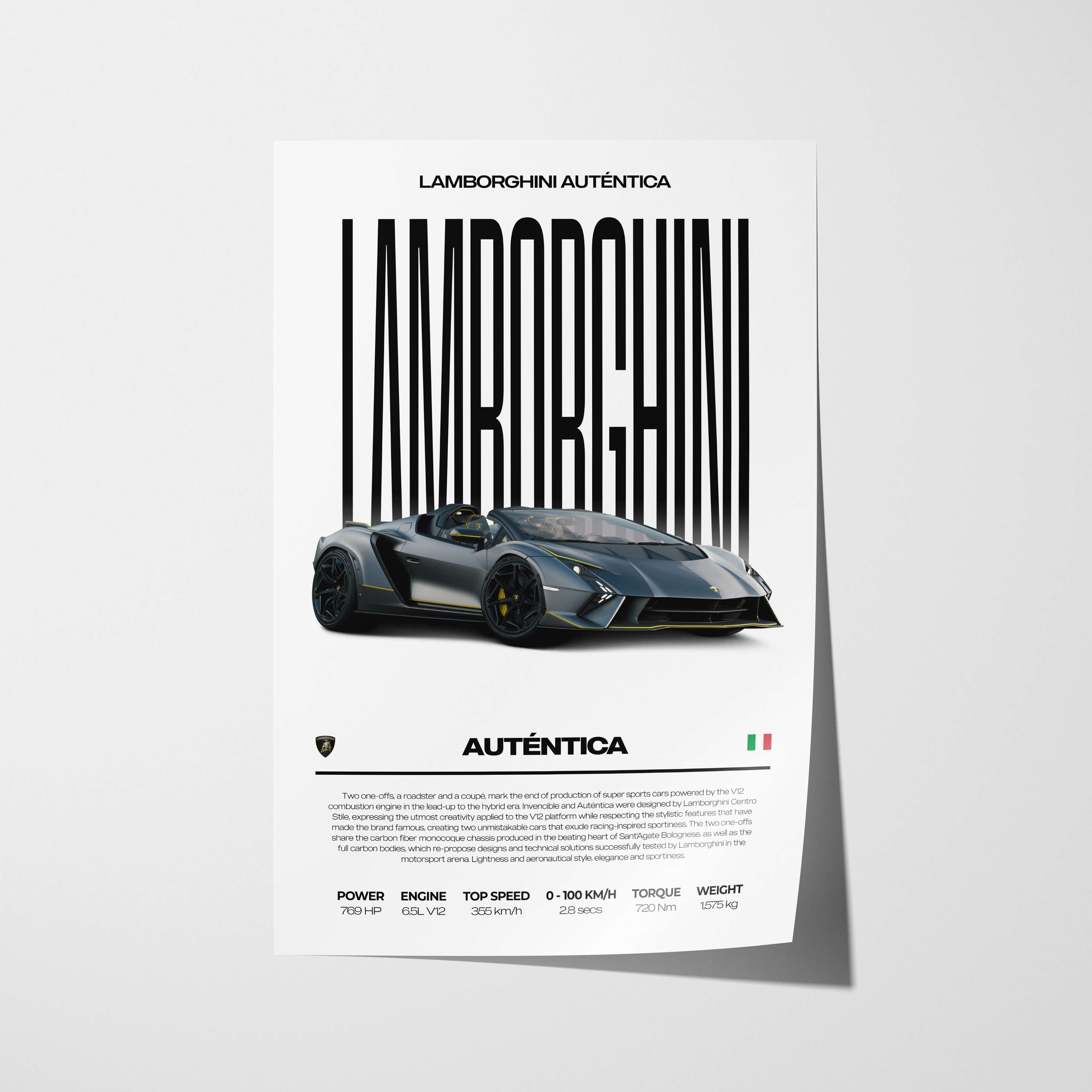 Lamborghini Autentica Poster