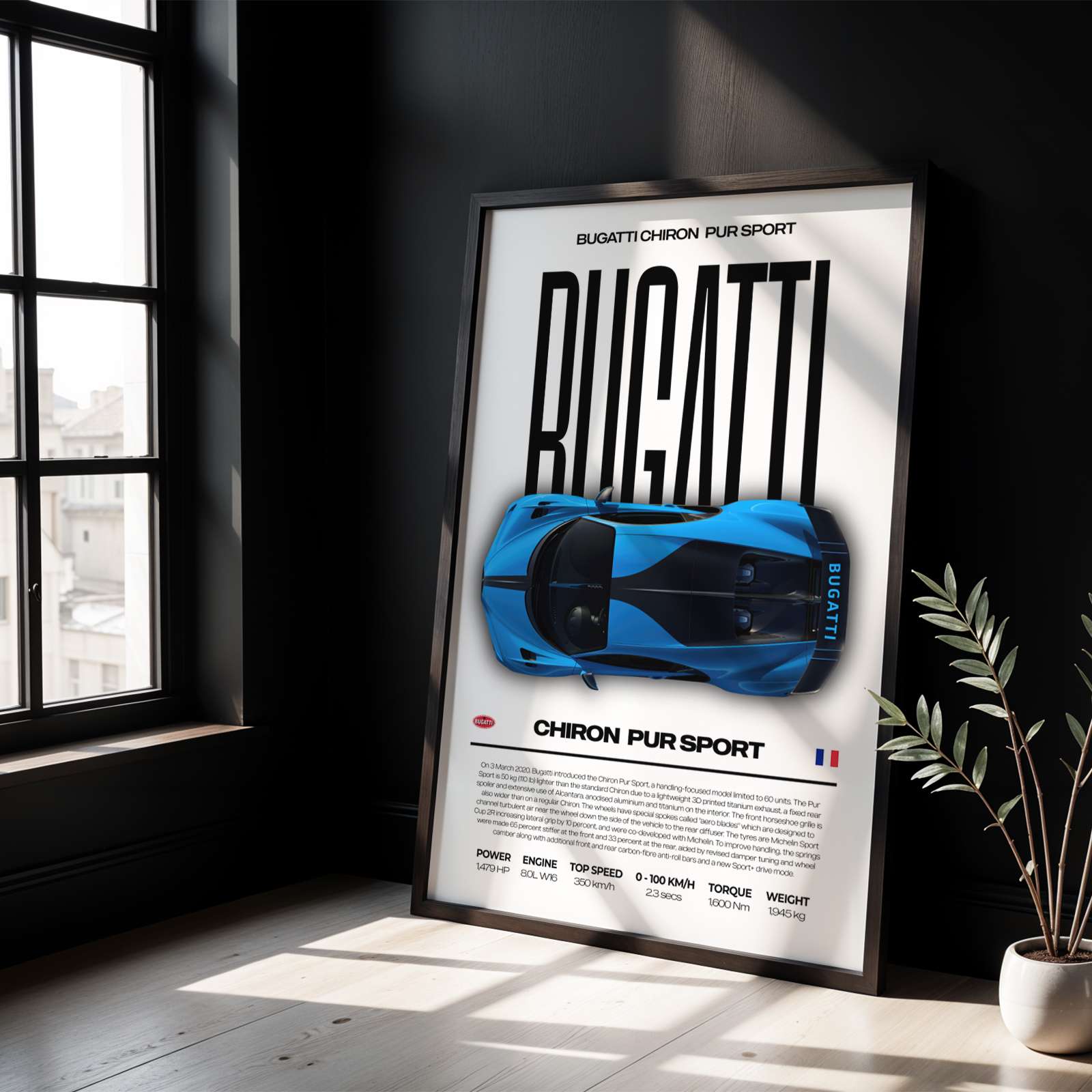 Bugatti Chiron Pur Sport Poster