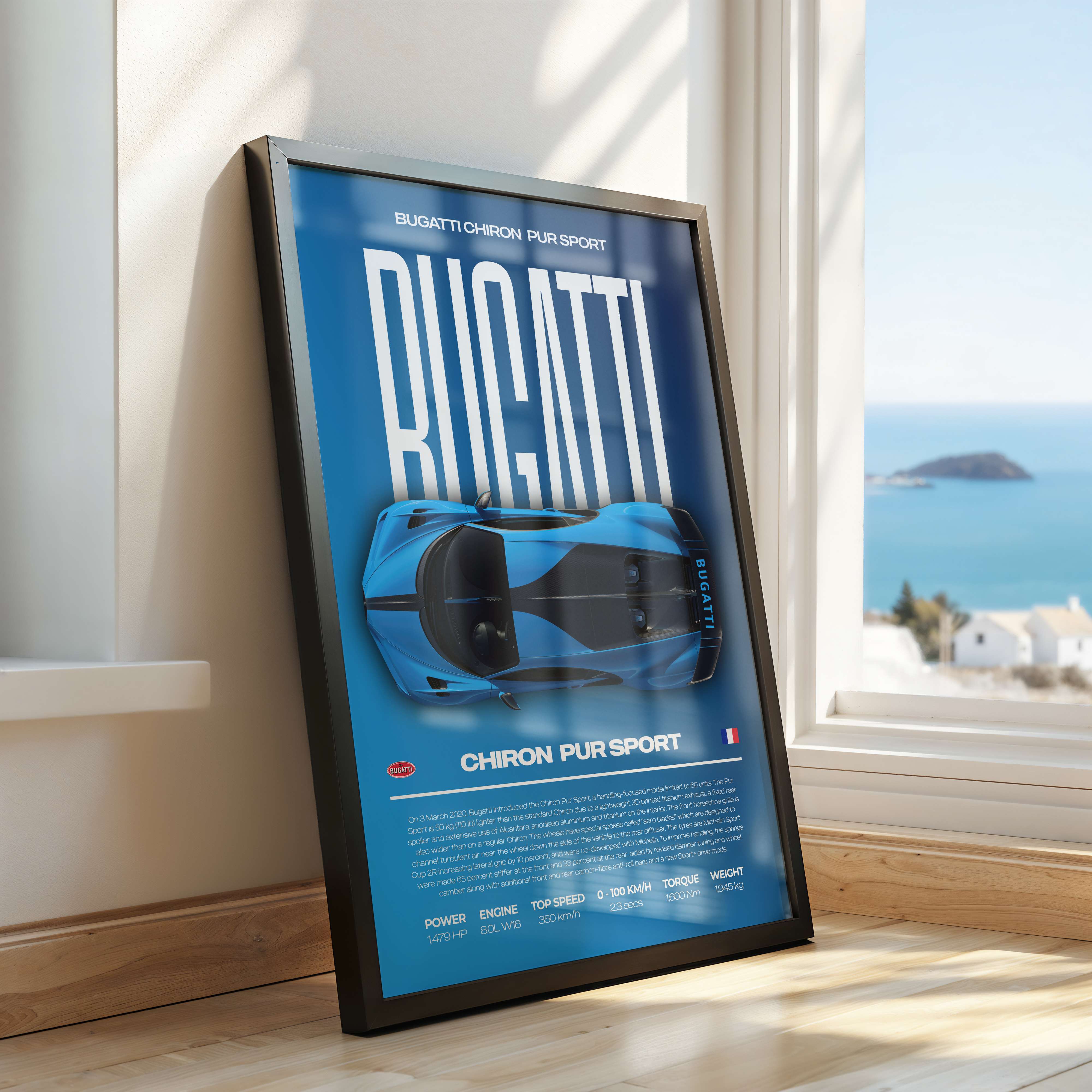 Bugatti Chiron Pur Sport Poster