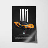 W1 Car Poster