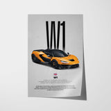 W1 Car Poster