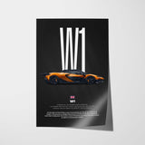 W1 Car Poster