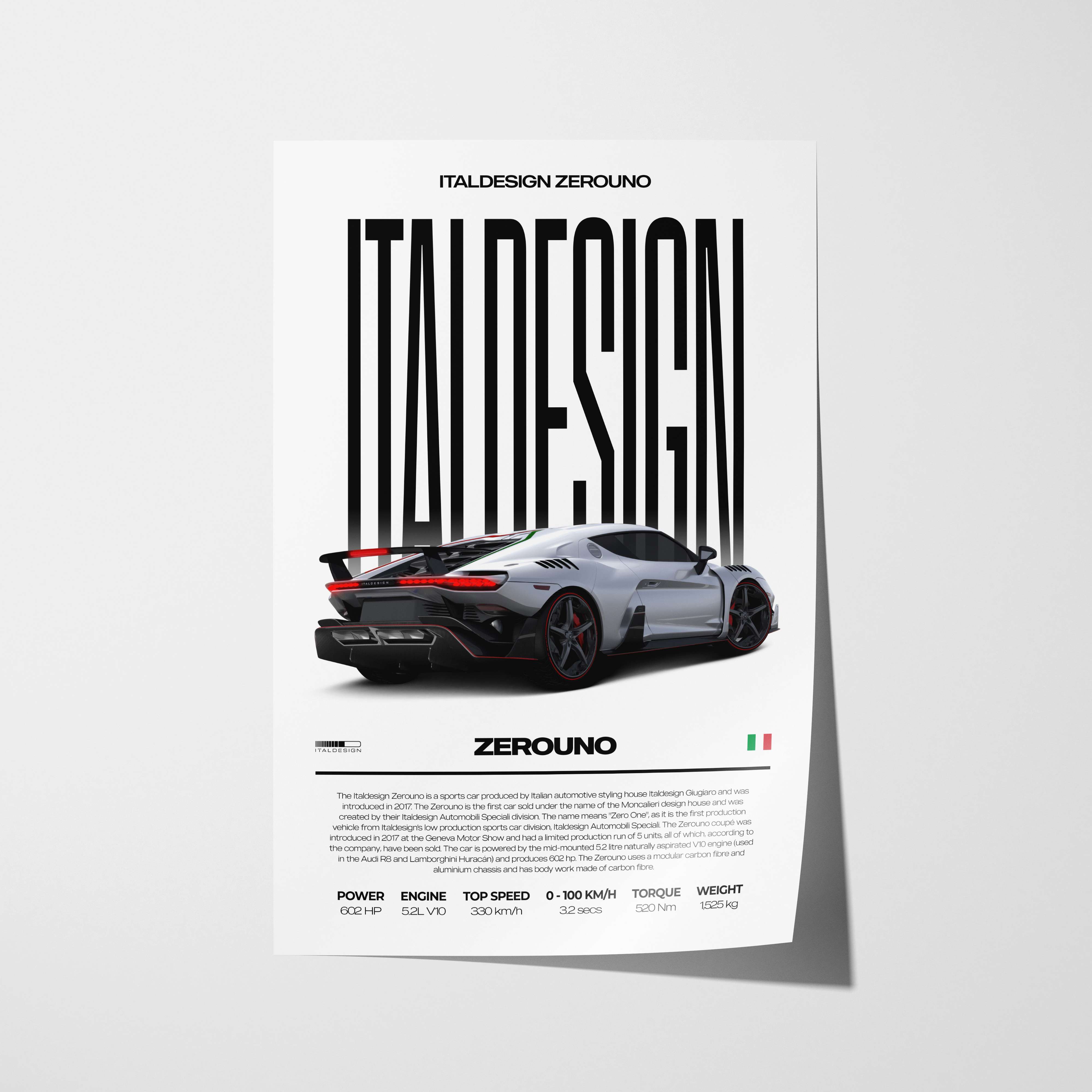 Italdesign Zerouno Duerta Poster