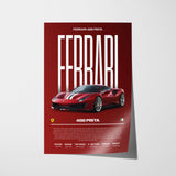 Ferrari 488 Pista Poster