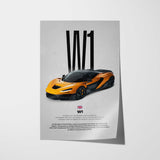 W1 Car Poster