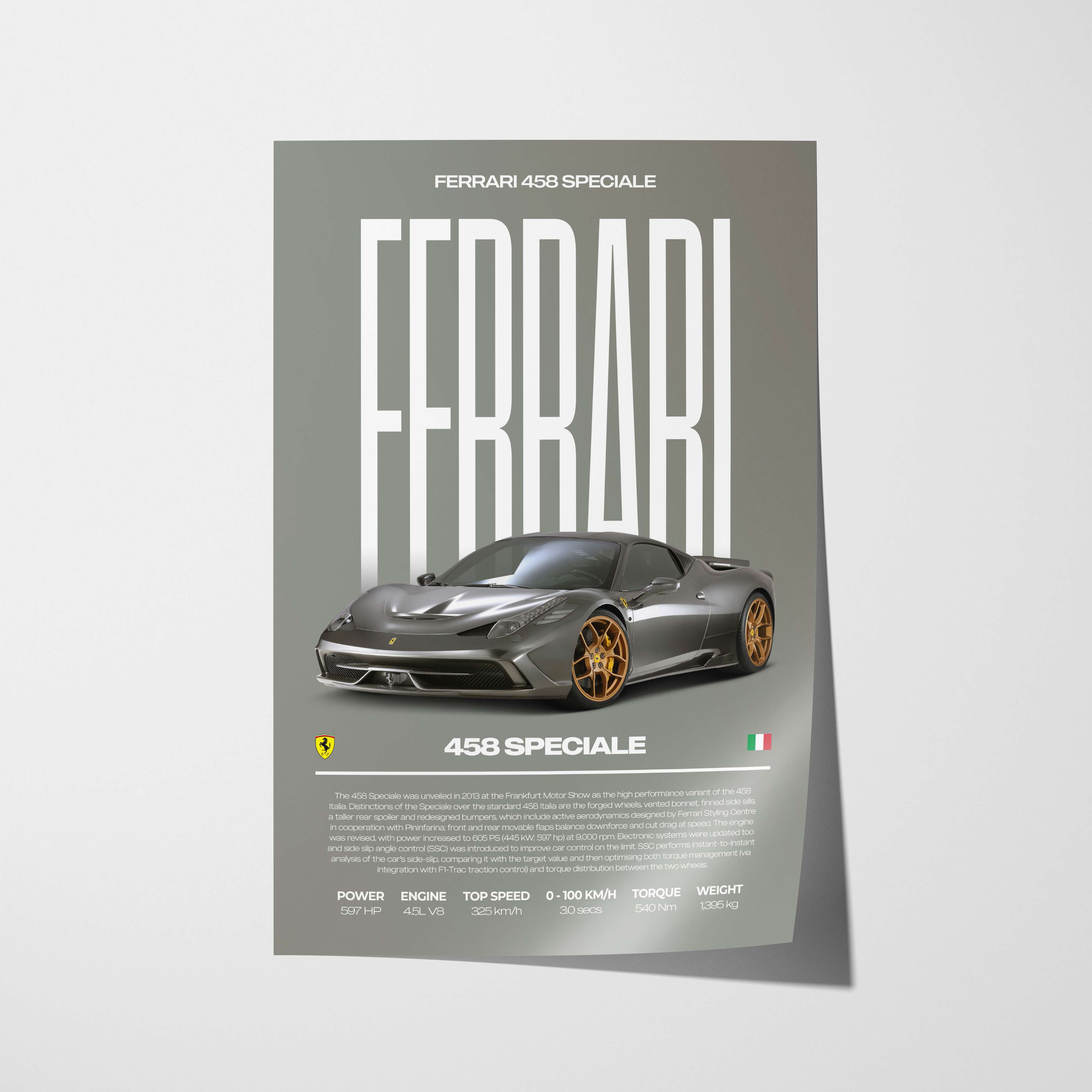 Ferrari 458 Speciale Poster