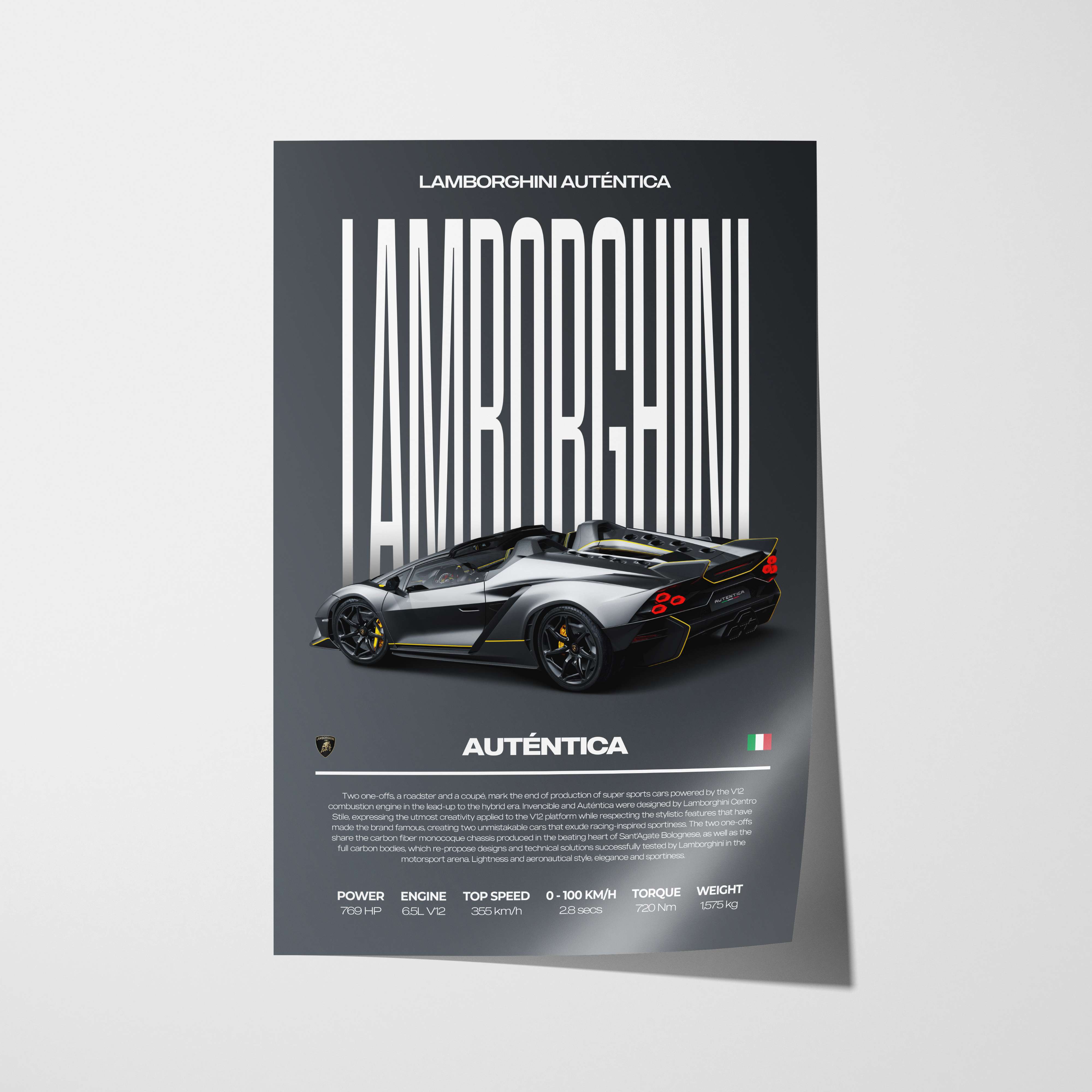 Lamborghini Autentica Poster