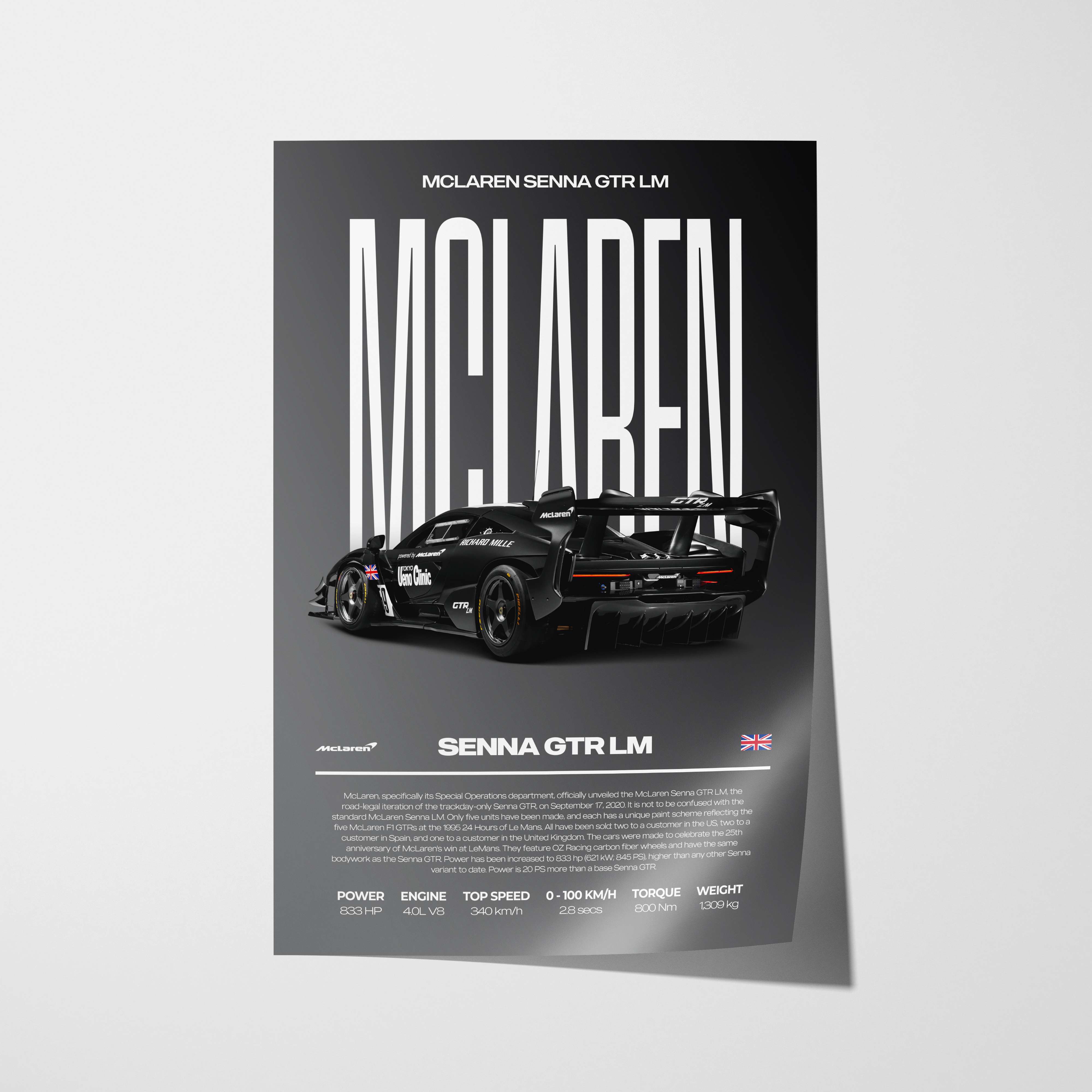 McLaren Senna GTR LM Poster