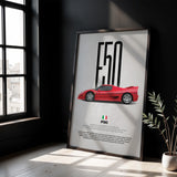 F50 Car Poster