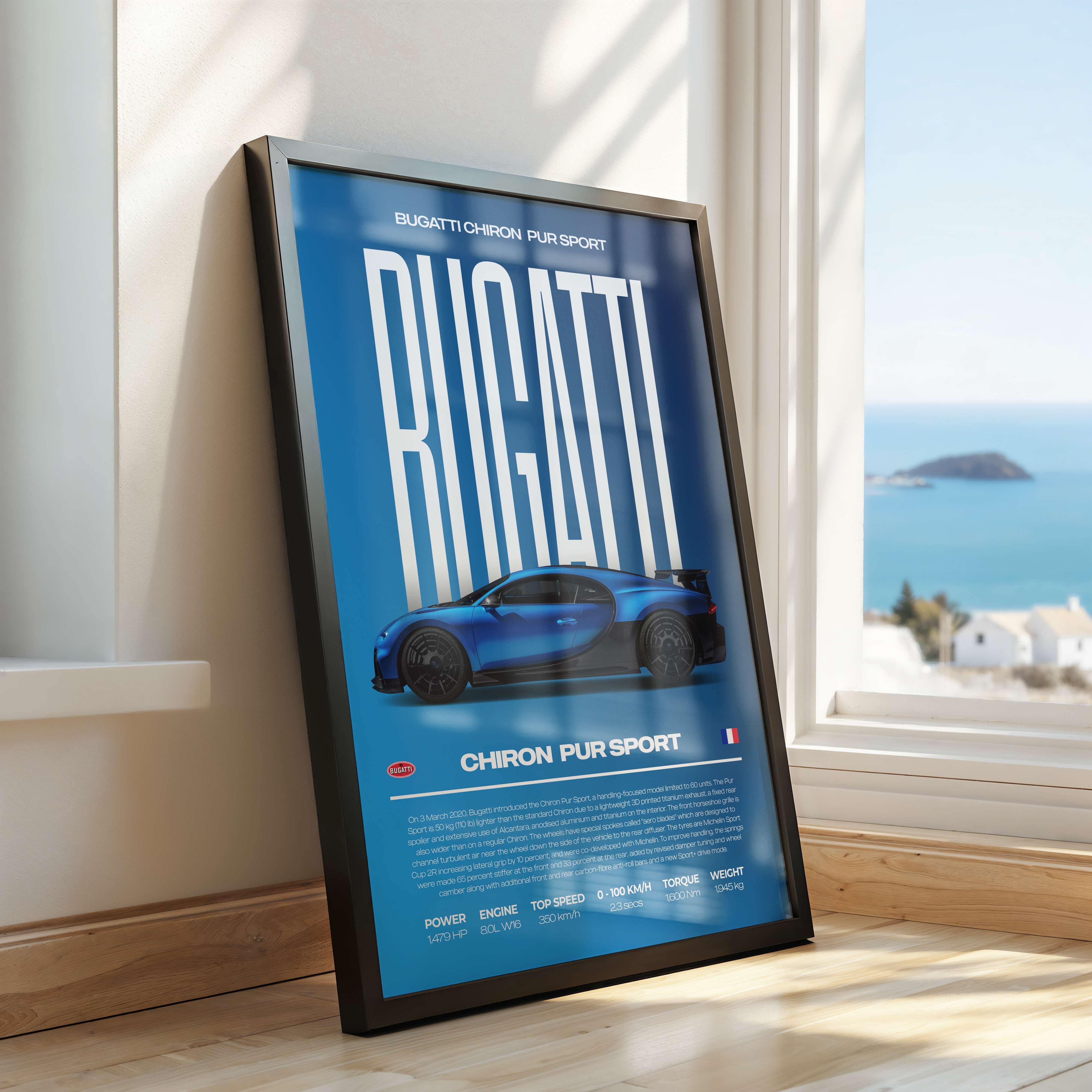 Bugatti Chiron Pur Sport Poster