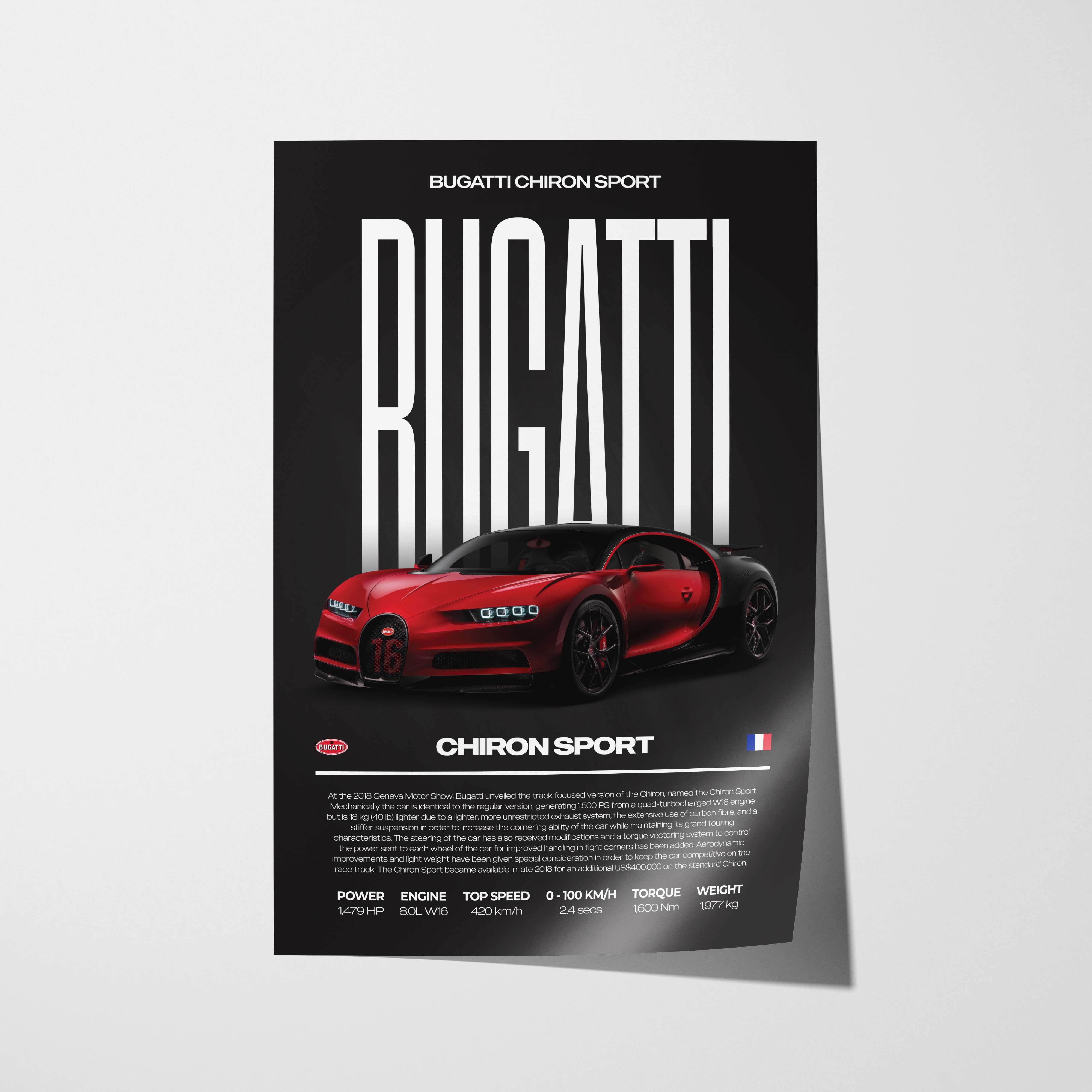 Bugatti Chiron Sport Poster