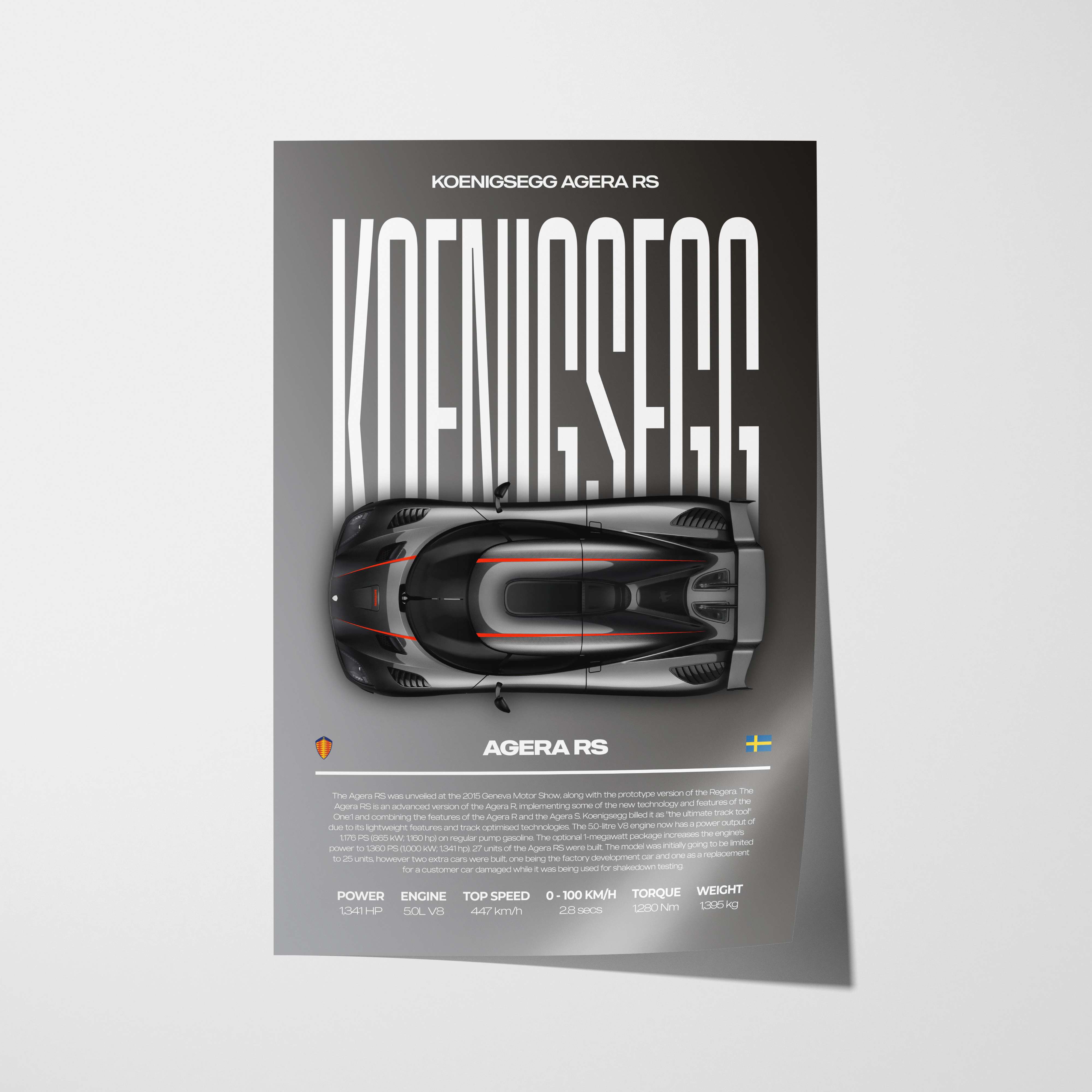 Koenigsegg Agera RS Poster