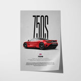 750S Car Poster