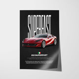 812 Superfast Car Poster