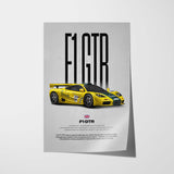 F1 GTR Car Poster