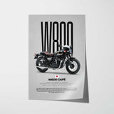 W800 Café Motorcycle Poster