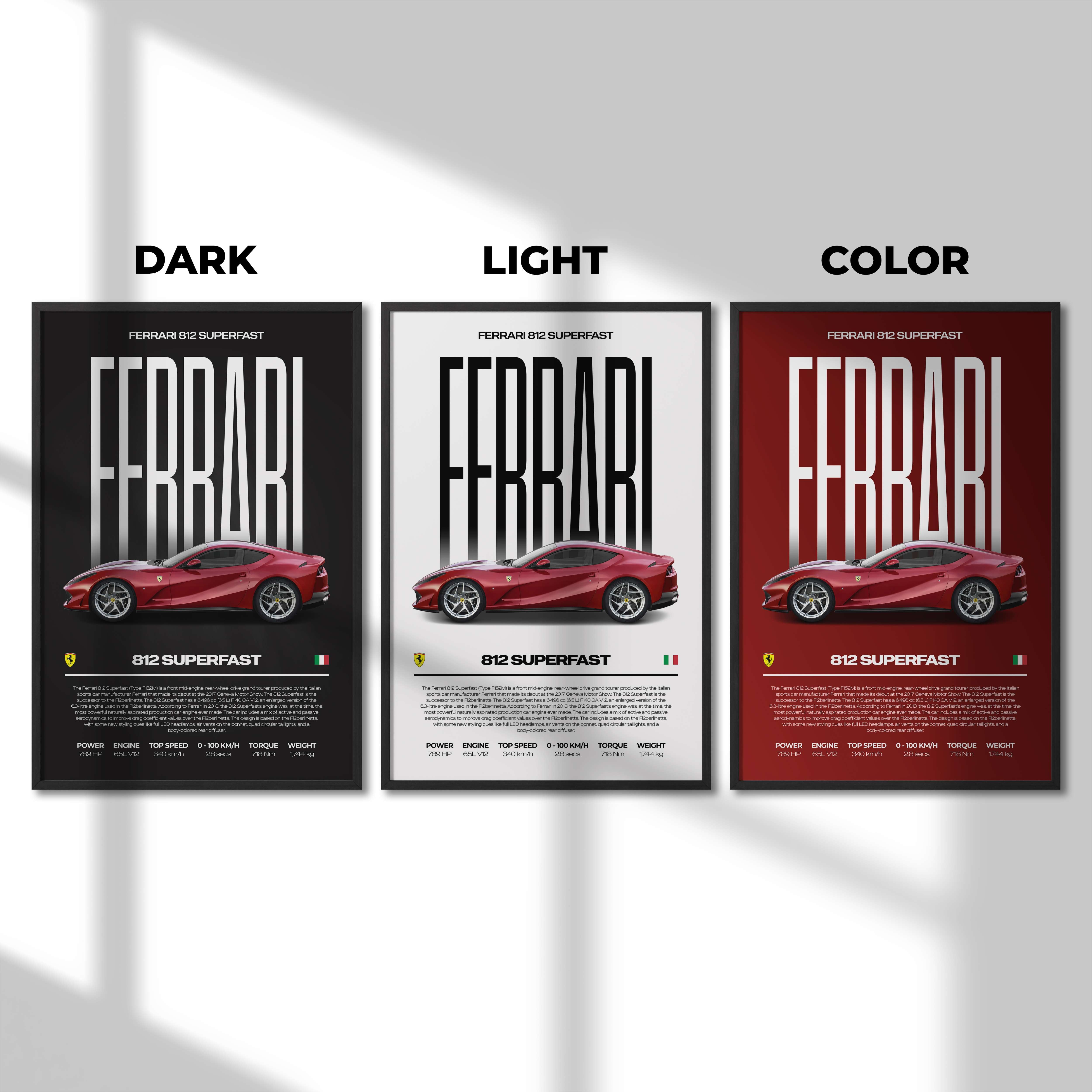 Ferrari 812 Superfast Poster