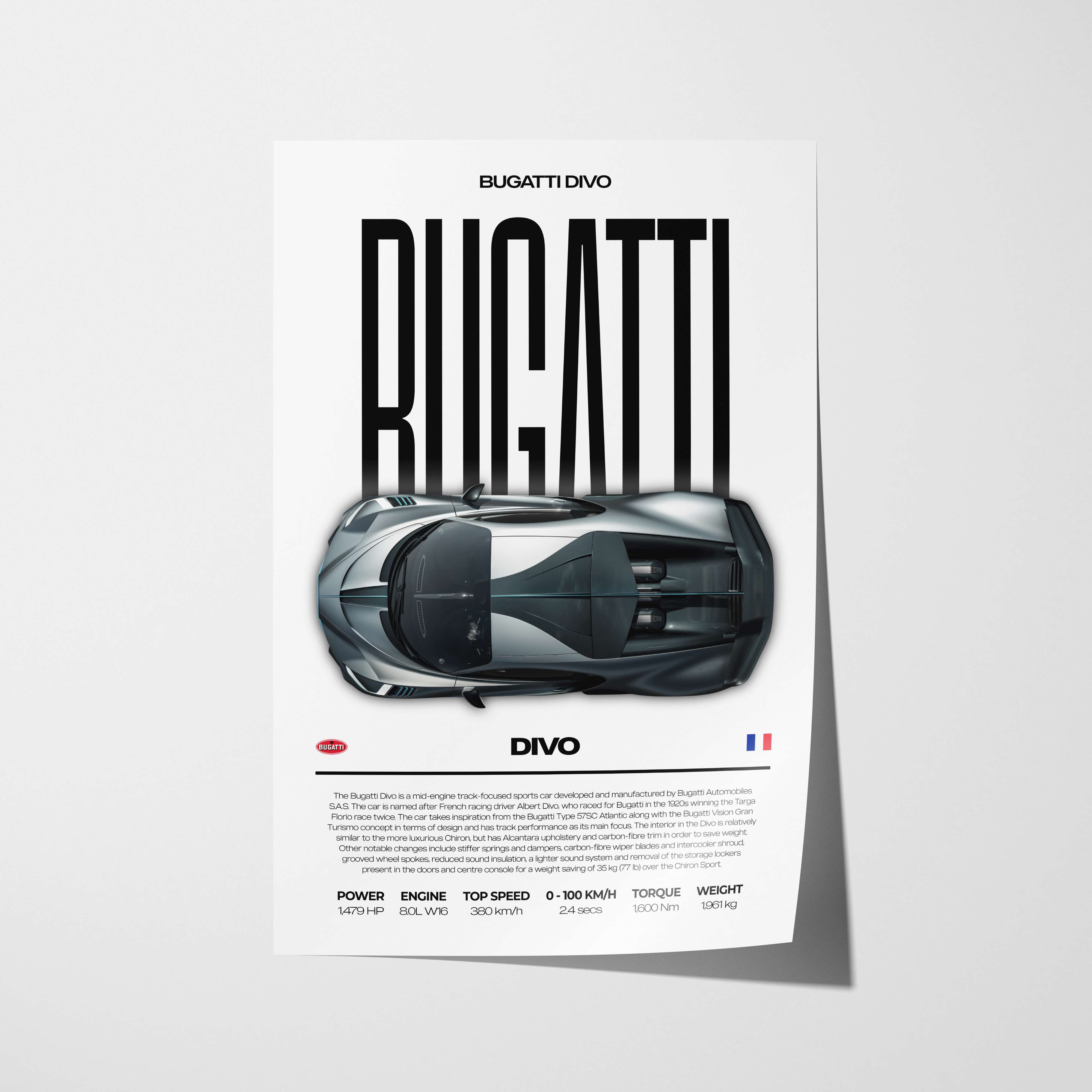 Bugatti Divo Poster