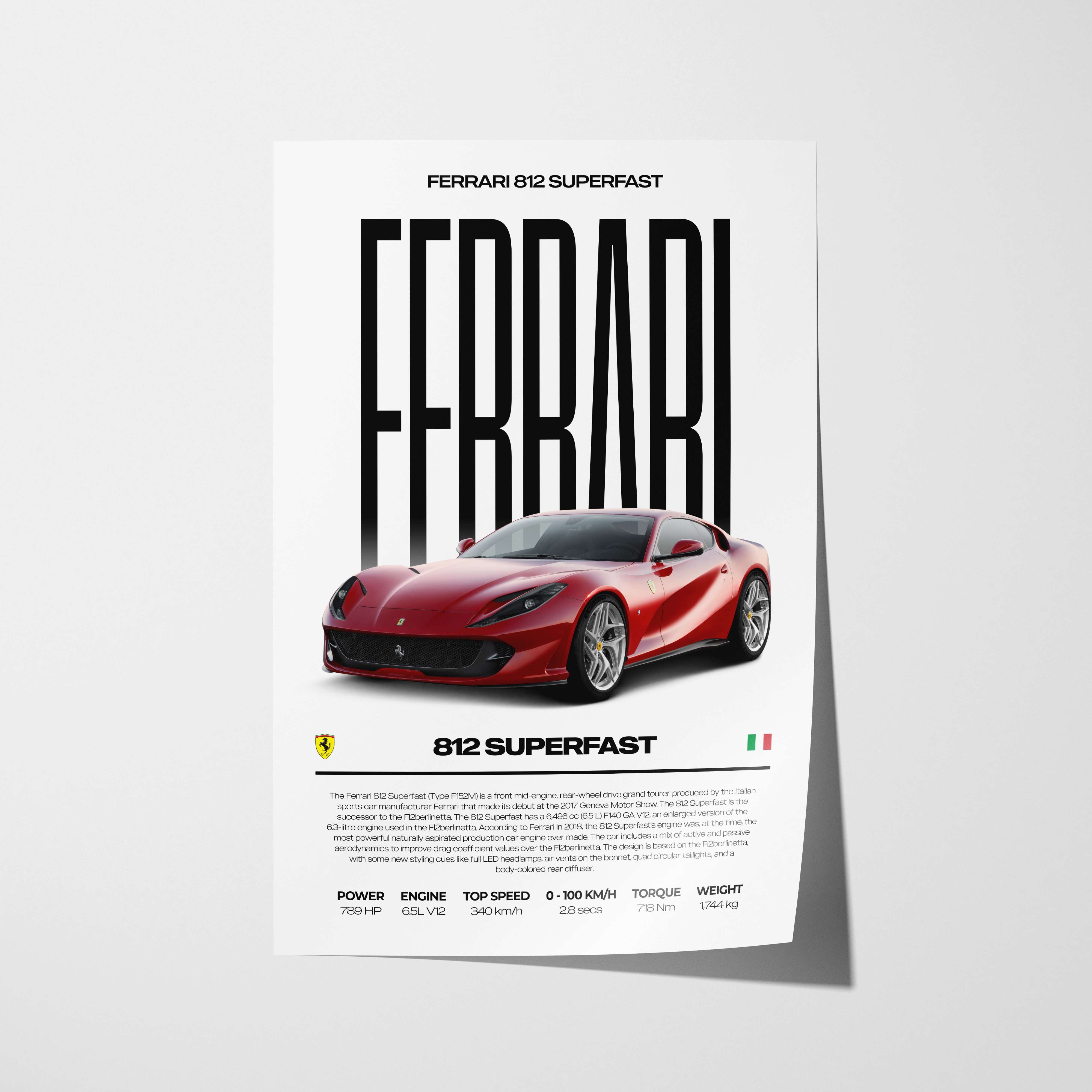 Ferrari 812 Superfast Poster