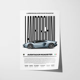 Lamborghini Aventador Roadster Poster