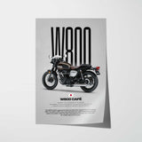 W800 Cafe Motorcycle Poster