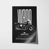 W800 Cafe Motorcycle Poster