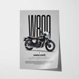 W800 Cafe Motorcycle Poster