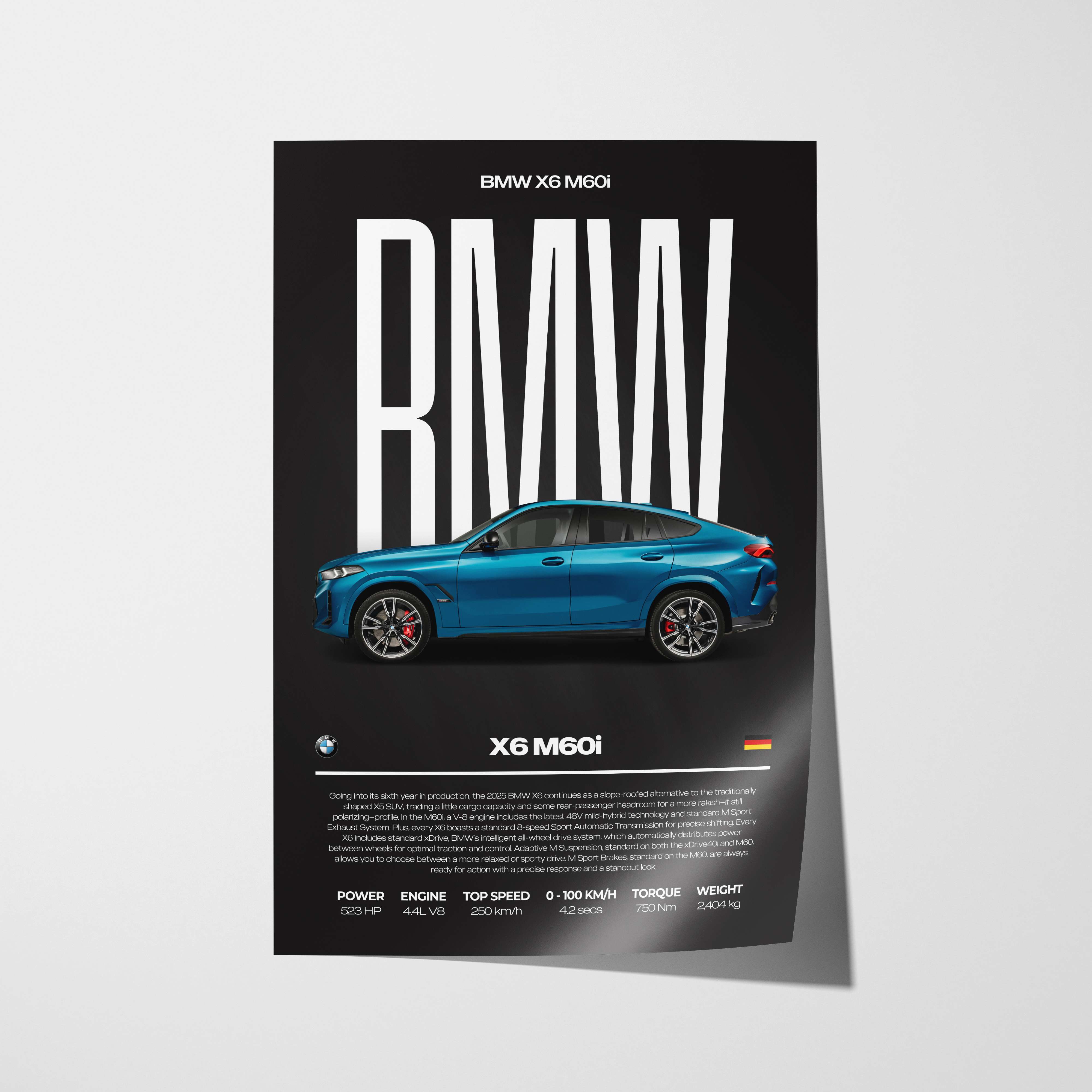 BMW X6 M60i Poster