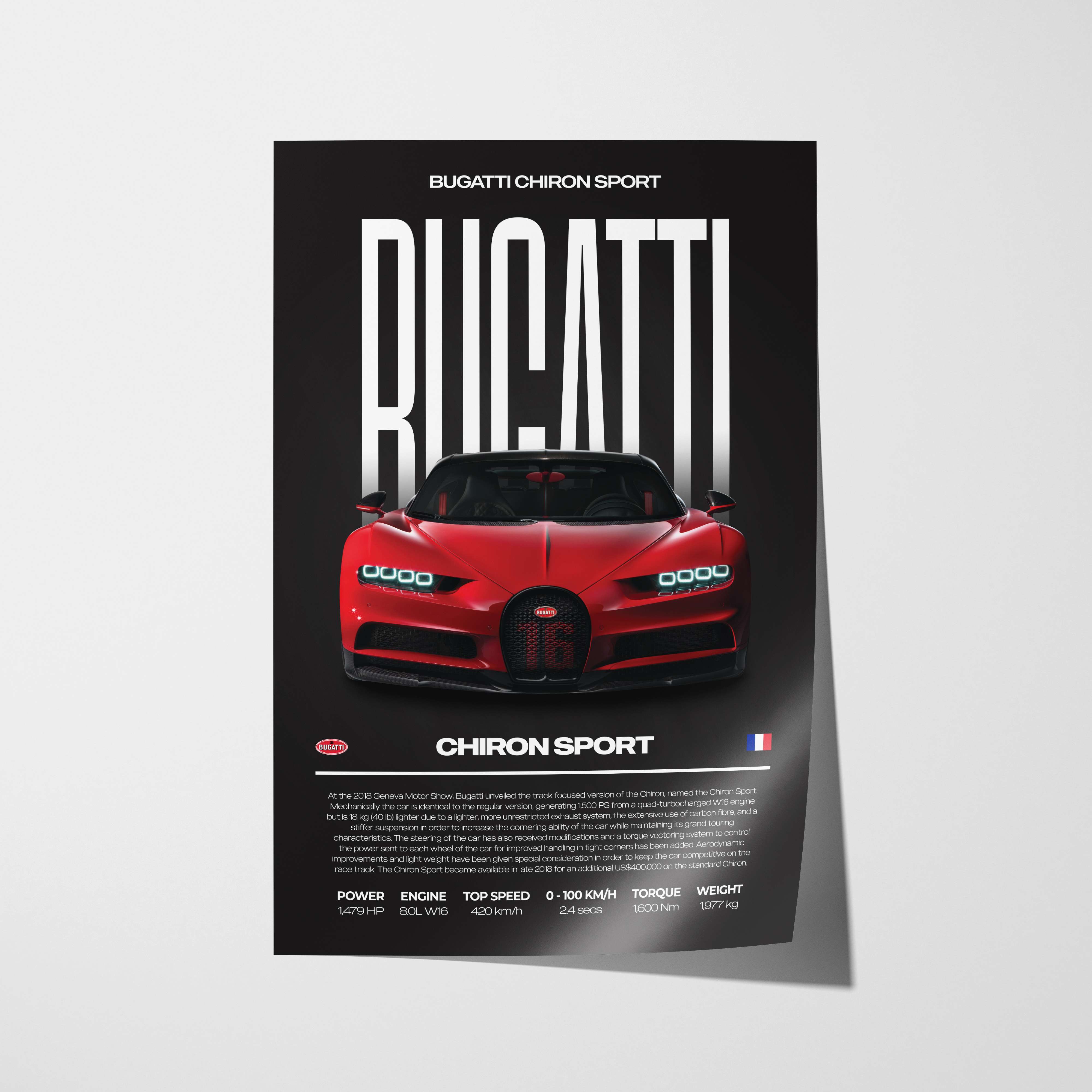 Bugatti Chiron Sport Poster